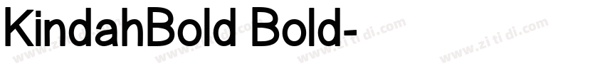 KindahBold Bold字体转换